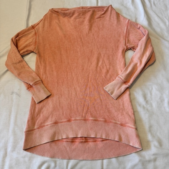 Pilcro XS Donna Tunic Pullover Sweatshirt Top ~ Off Shoulder Relaxed Slub Anthro - Picture 3 of 9